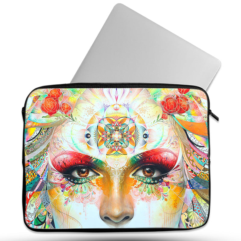 The Color full Girl Face Art Laptop Sleeve