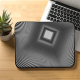 Black White Line Laptop Sleeve