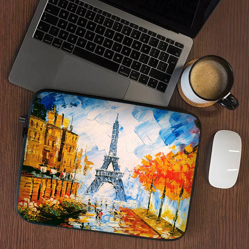 Color Eiffel Tower Laptop Sleeve