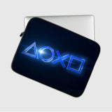 PS Controller Blue Button Sign Laptop Sleeve