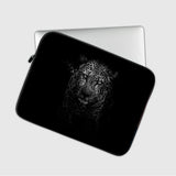 Black White Leopard  Art Laptop Sleeve