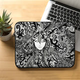 White Black Art Laptop Sleeve