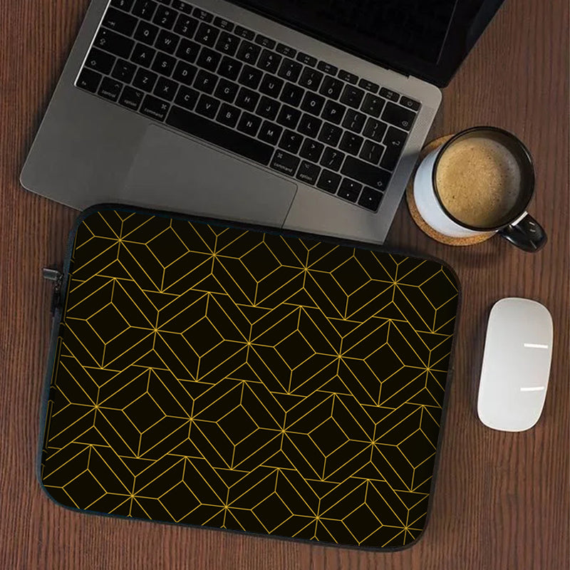 Golden Lines Geometric Pattern Mc 02 Laptop Sleeve