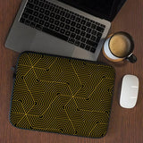 Golden Lines Geometric Pattern Mc 04 Laptop Sleeve