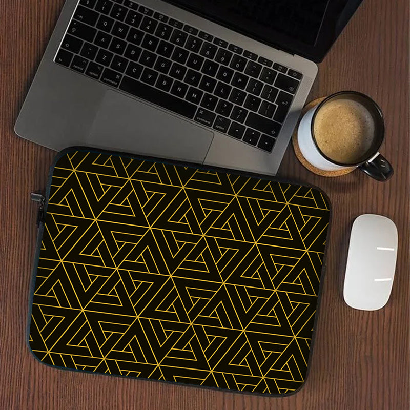 Golden Lines Geometric Pattern Mc 06 Laptop Sleeve